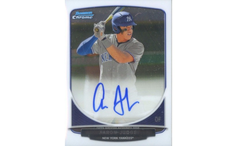 Another week, another drop in Aaron Judge Bowman Chrome autographed rookie card prices