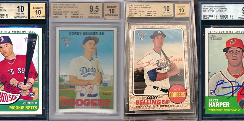 Topps Heritage autographed cards rising in popularity