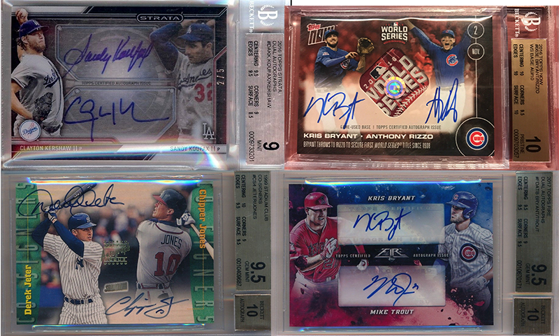Which dual autograph baseball card would you rather have?
