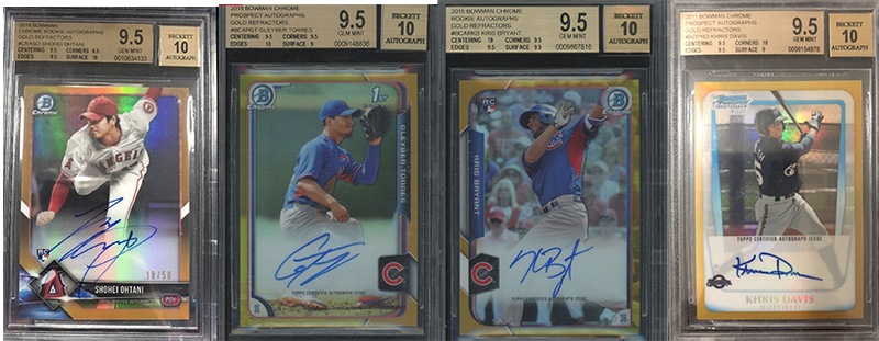 Gold and graded: Baseball cards up for auction that end today including Shohei, Gleyber