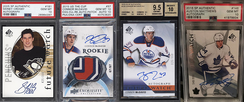Plenty of amazing autographed hockey cards up for auction that will sell tonight