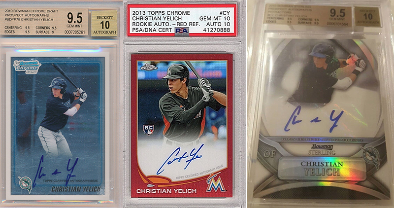 Milwaukee Brewers Christian Yelich goes for Triple Crown, top rookie cards have good value