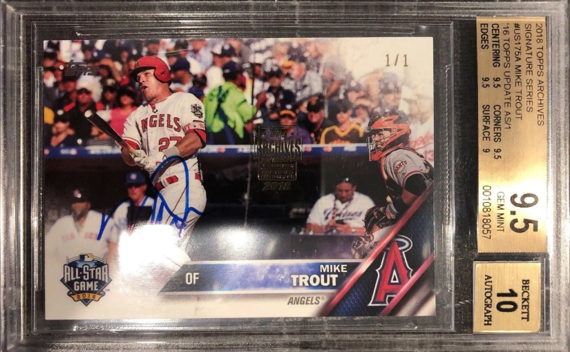 Check out this 1/1 Mike Trout baseball card up for auction today