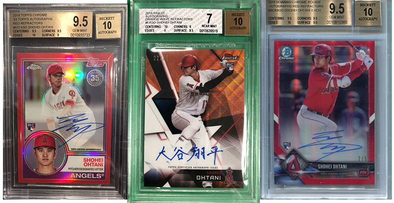 Highlighting some of the best cards of AL Rookie of the Year Shohei Ohtani currently available
